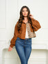 Ria rust plaid jacket